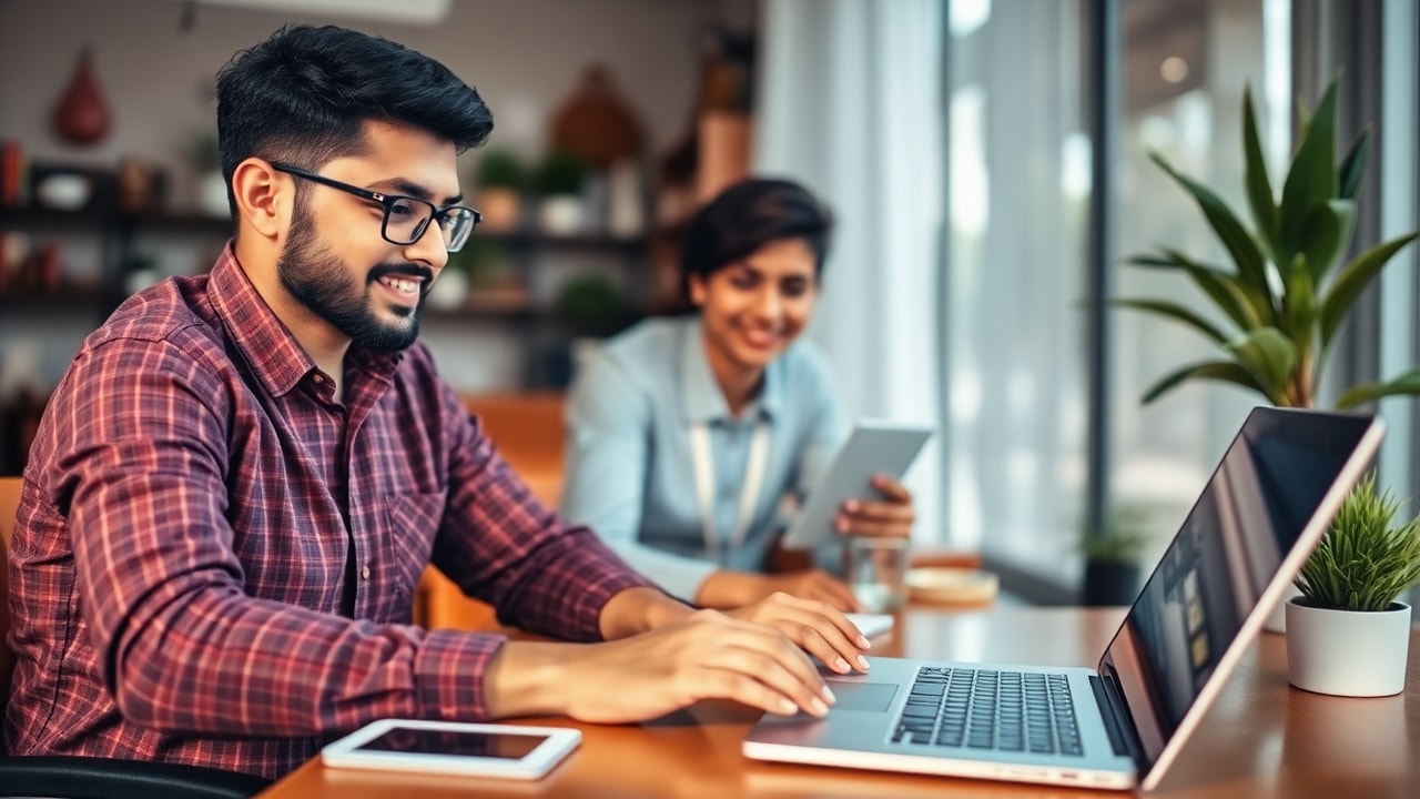Local Rank Ai specialist setting up CRM integrations for a Lucknow business, showing CRM dashboards, customer data fields, and integration workflows on a laptop screen