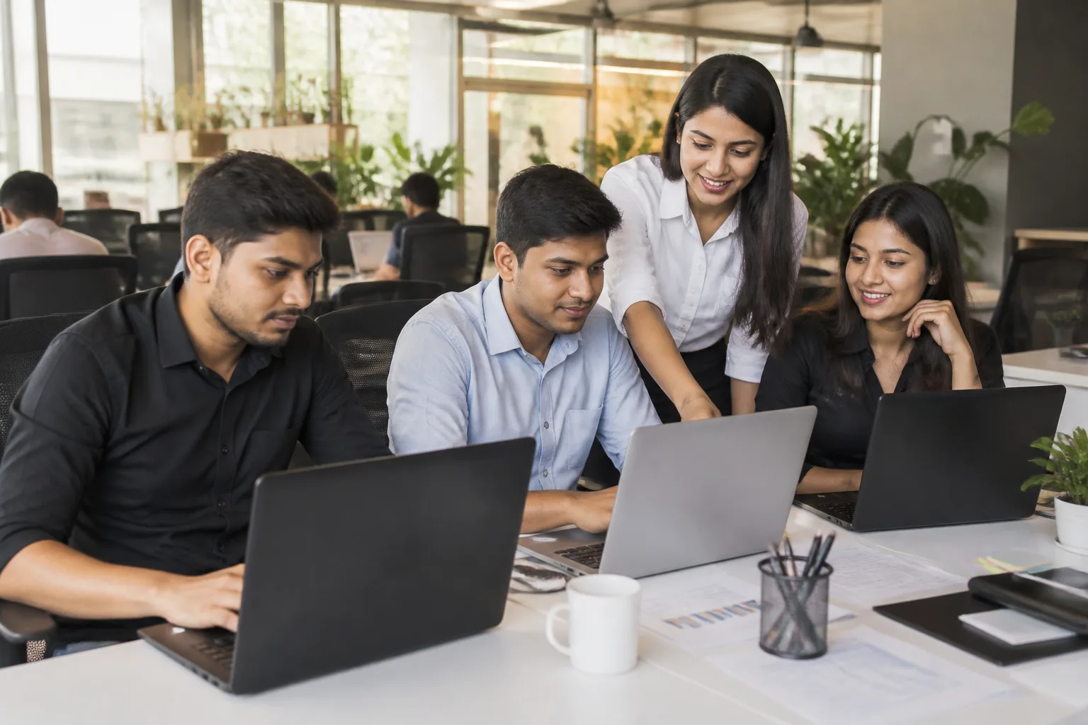 Local Rank Ai specialist creating email marketing campaigns for a Lucknow business, showing email templates, subscriber lists, and automation workflows on a laptop screen