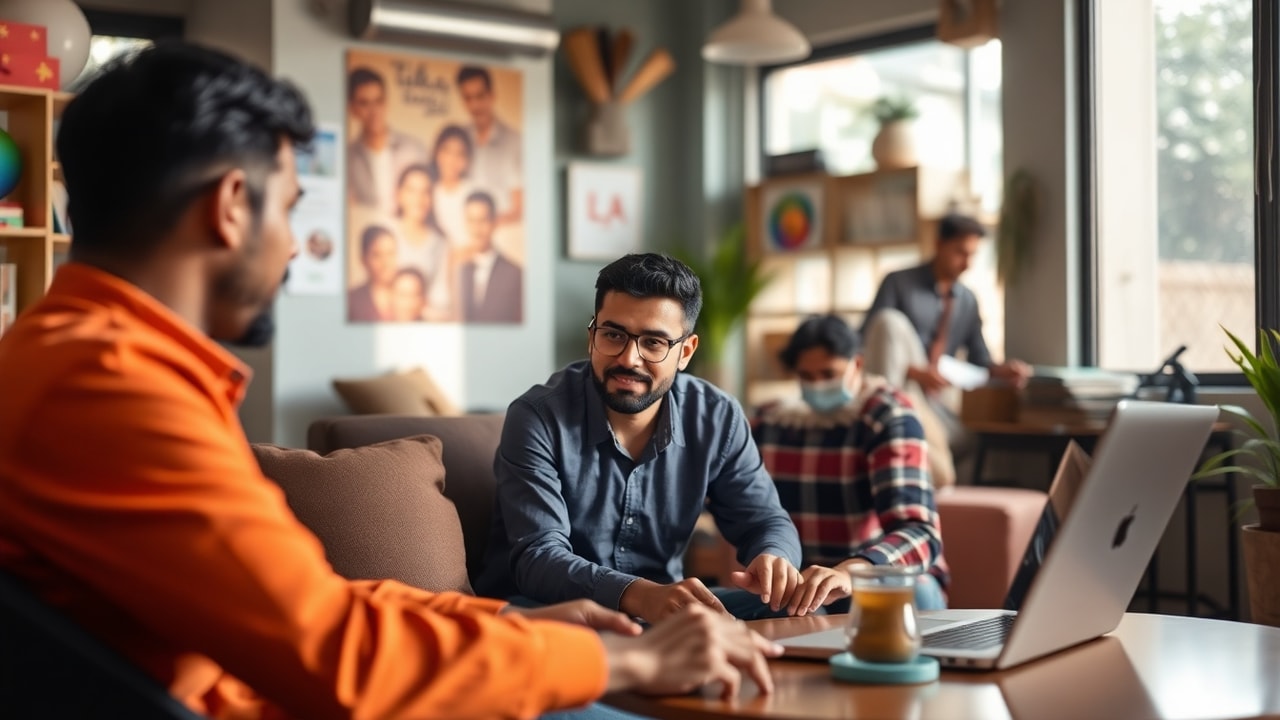 Local Rank Ai specialist monitoring online reputation for a Lucknow business, showing review tracking, sentiment analysis, and alert notifications on a laptop screen